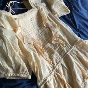 Free People Yellow Prairie Dress